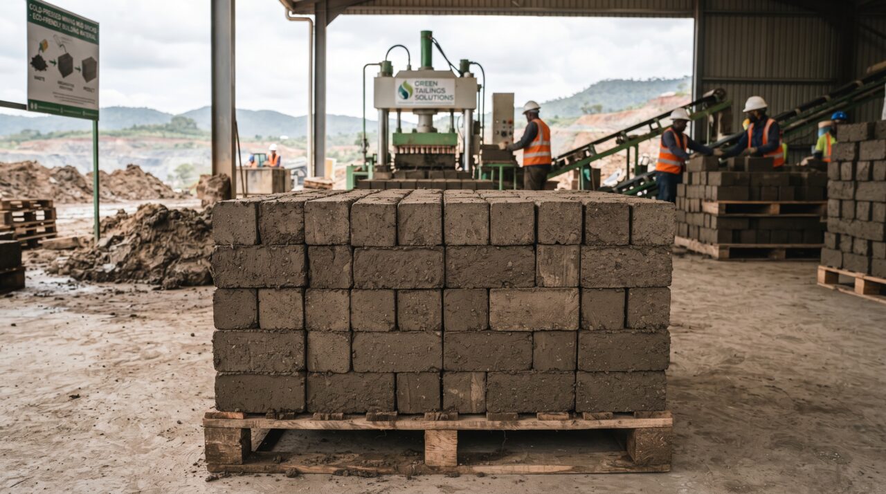 Transformação de lama de mineração em tijolos ecológicos ultrarresistentes.