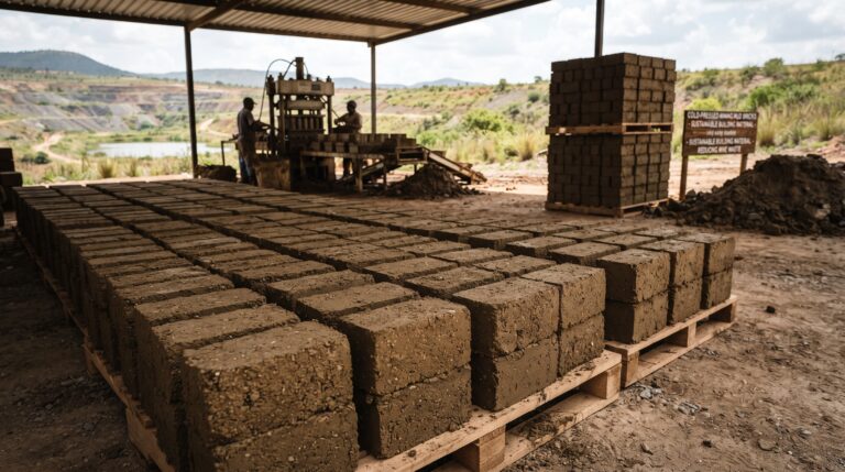Transformação de lama de mineração em tijolos ecológicos ultrarresistentes.