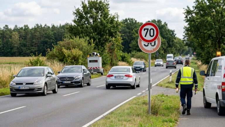 Eles substituíram uma placa de limite de velocidade como uma brincadeira: quase 400 motoristas foram multados a 70 km/h em vez dos 50 km/h permitidos