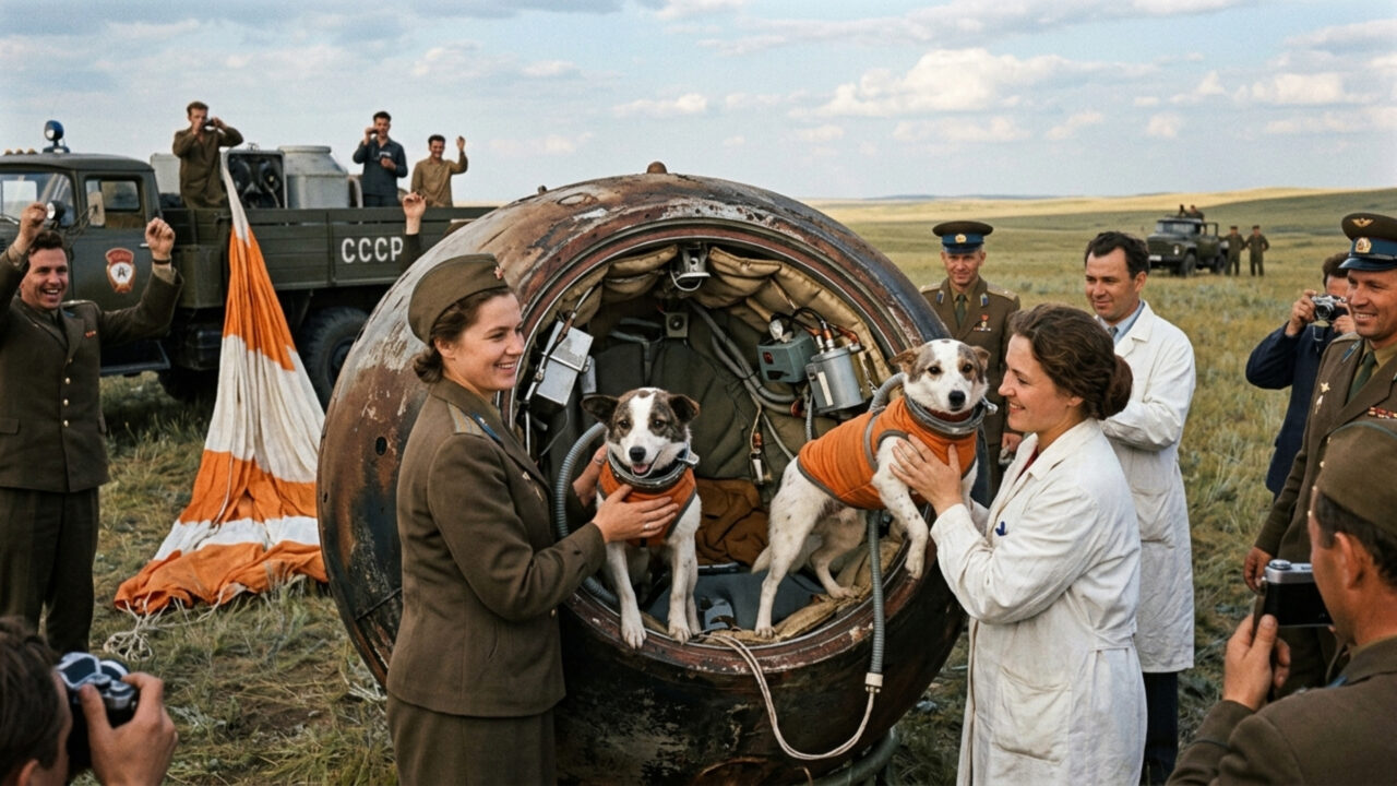 Em 1960, as cadelas Belka e Strelka deram 17 voltas na Terra e voltaram vivas: a missão que abriu caminho para o homem no espaço