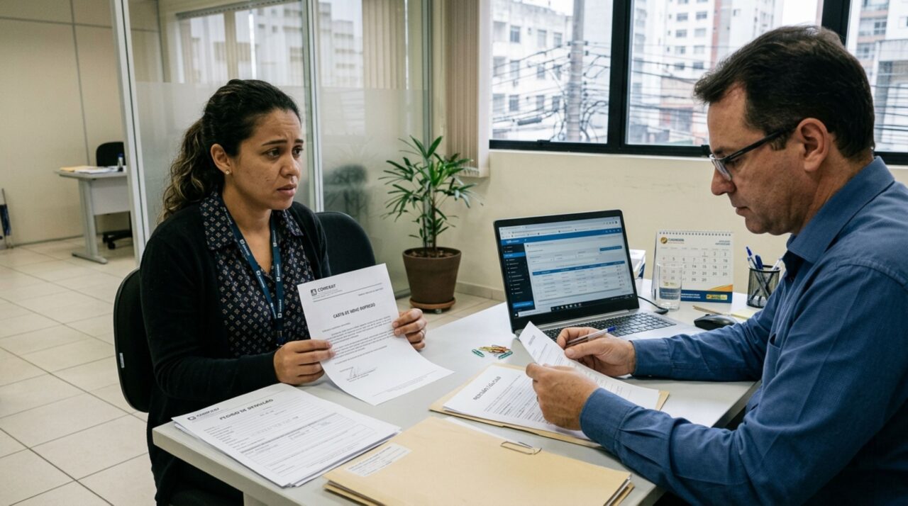 Empregada consegue outro trabalho, entrega a carta da nova empresa e acredita que ficará livre do desconto do aviso-prévio ao pedir demissão, mas descobre que a dispensa precisa ser verificada