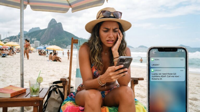 Mensagens de trabalho no WhatsApp durante as férias e a condenação ao pagamento em dobro.