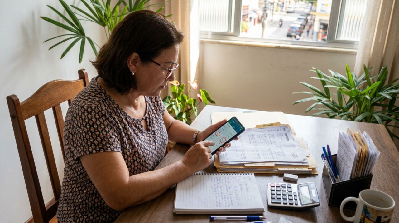 Trabalhador abre o aplicativo FGTS depois de dois anos na empresa, encontra meses sem depósitos e descobre que receber o salário em dia não comprova o recolhimento do fundo