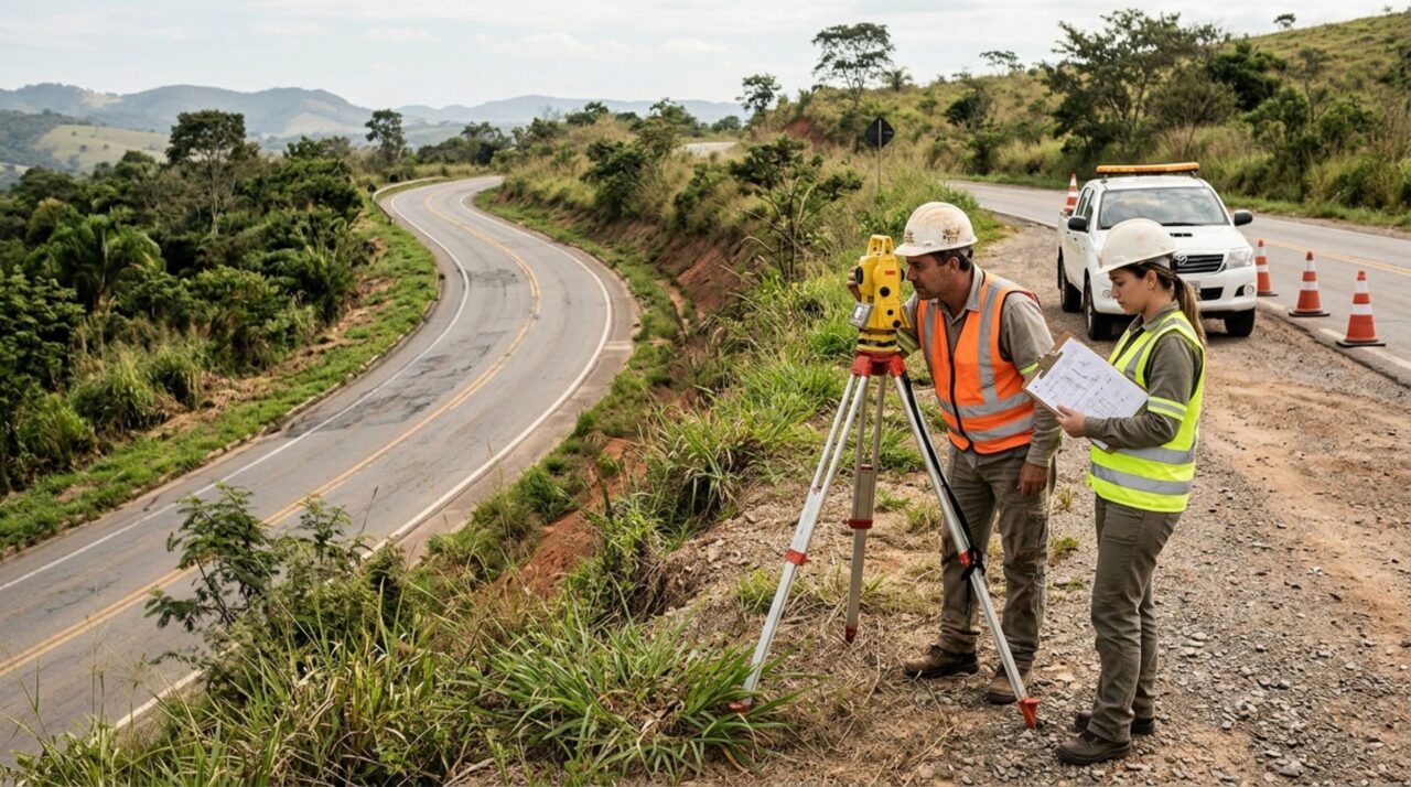 Casal viaja de carro por uma rodovia estadual, encontra um trecho sem proteção lateral depois de uma curva e sofre um acidente ao sair da pista, levando a família a questionar a responsabilidade do órgão rodoviário