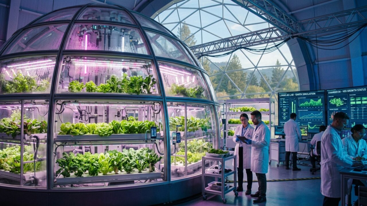 Plantas podem virar parte da infraestrutura lunar e três agências começaram a montar na Terra o sistema que tentará provar isso