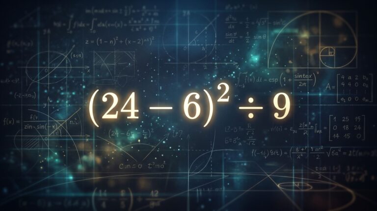 Poucos resolvem (24 − 6)² ÷ 9 sem se enrolar na ordem das operações