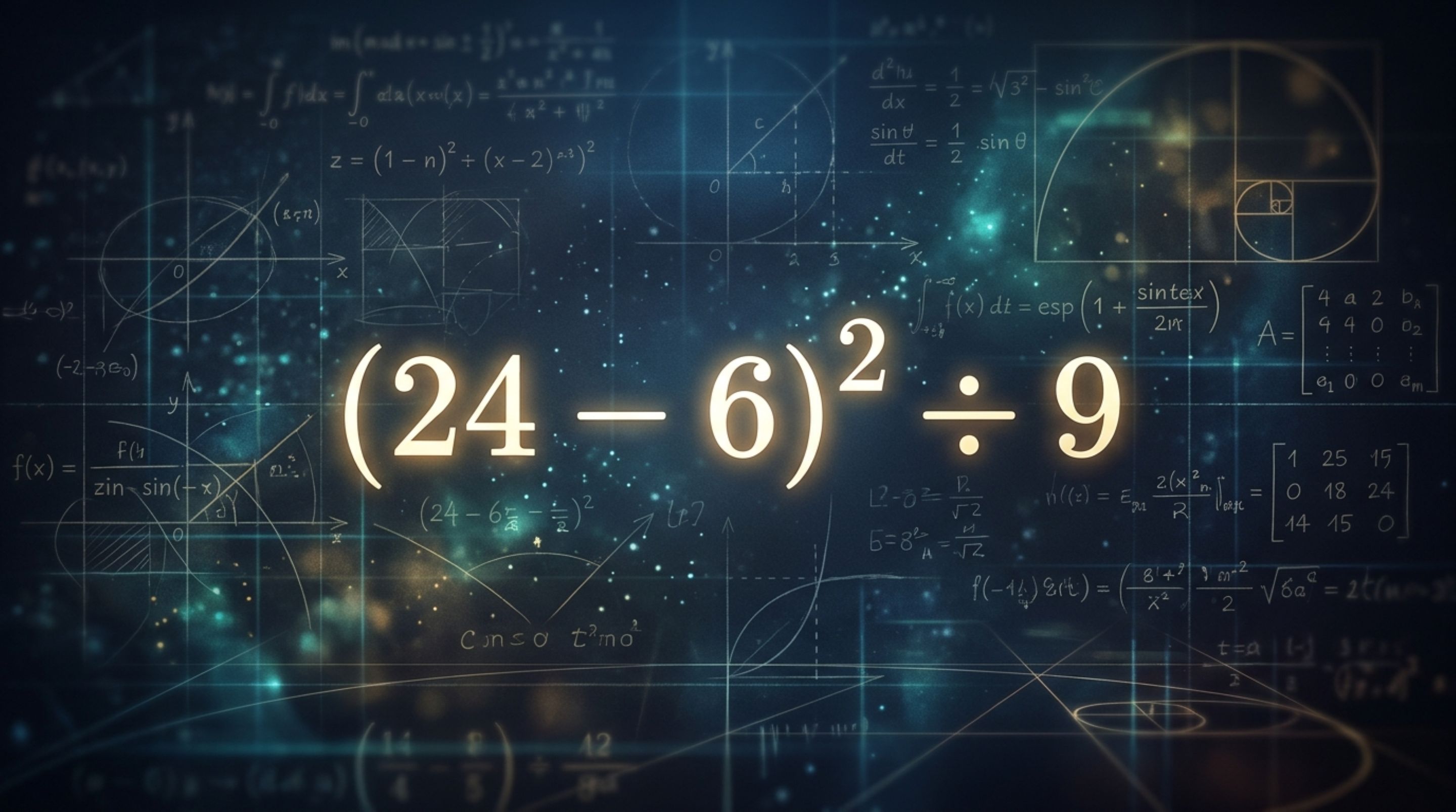 Poucos resolvem (24 − 6)² ÷ 9 sem se enrolar na ordem das operações