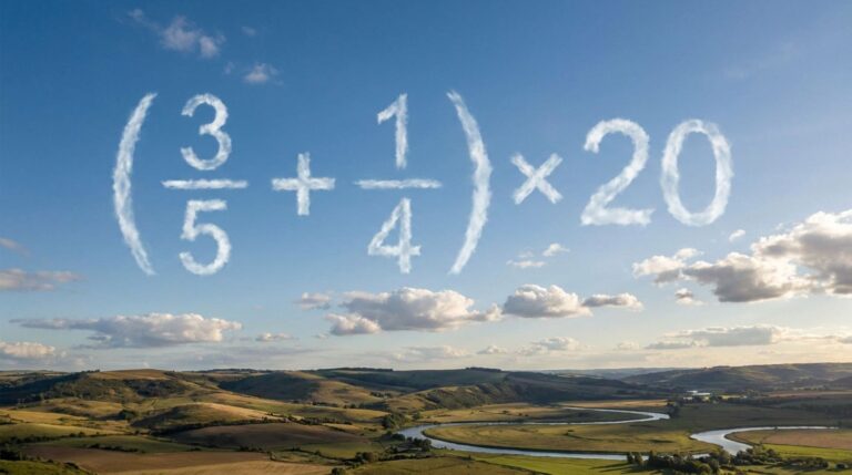 A conta (3/5 + 1/4) × 20 parece fácil, mas esconde uma armadilha que derruba 80% dos brasileiros