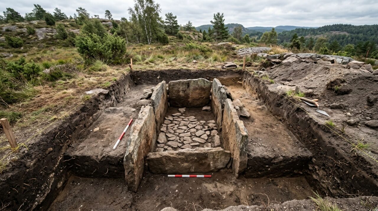 Uma sepultura de 4 mil anos tinha quase tudo que arqueólogos esperavam encontrar, menos as peças de sílex comuns em túmulos semelhantes