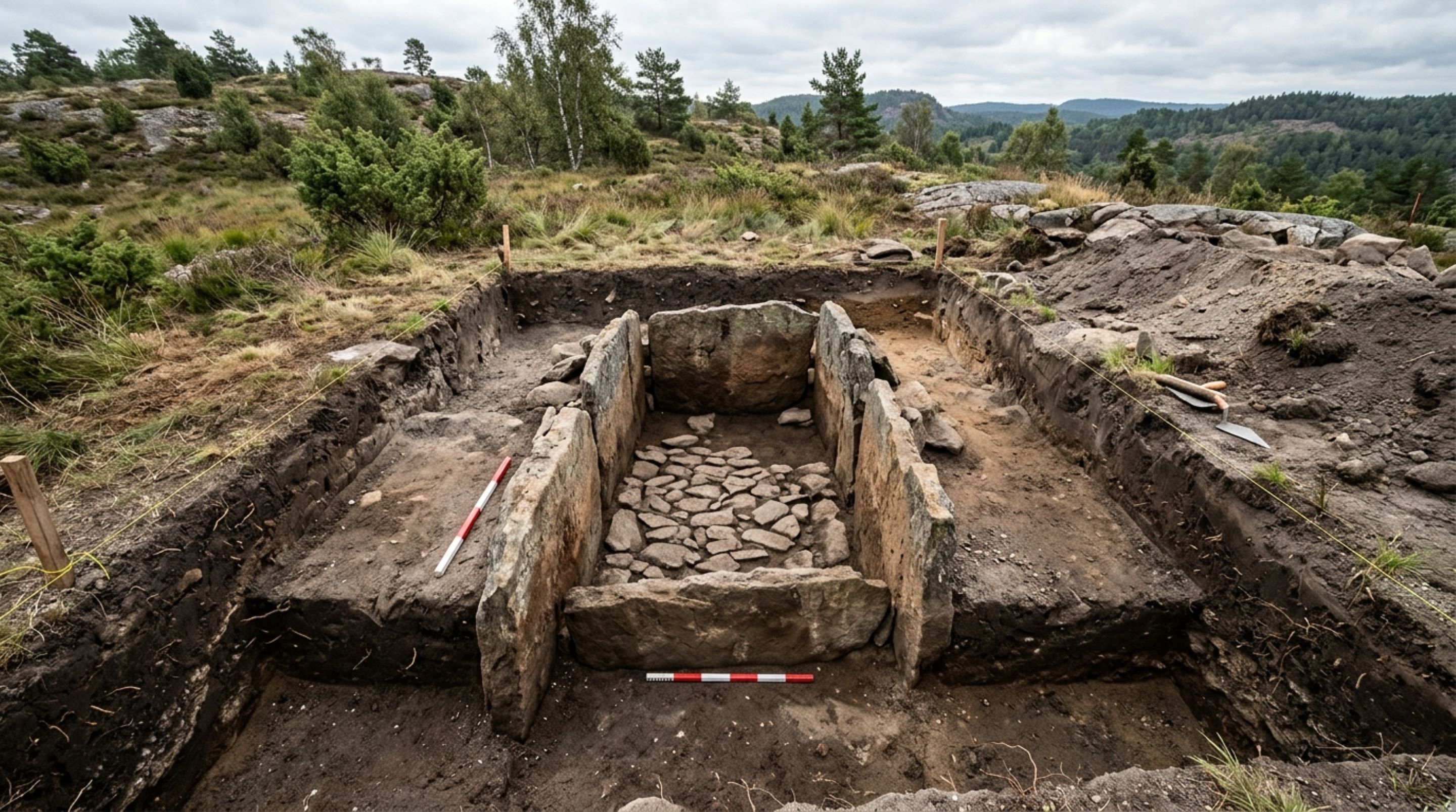 Uma sepultura de 4 mil anos tinha quase tudo que arqueólogos esperavam encontrar, menos as peças de sílex comuns em túmulos semelhantes