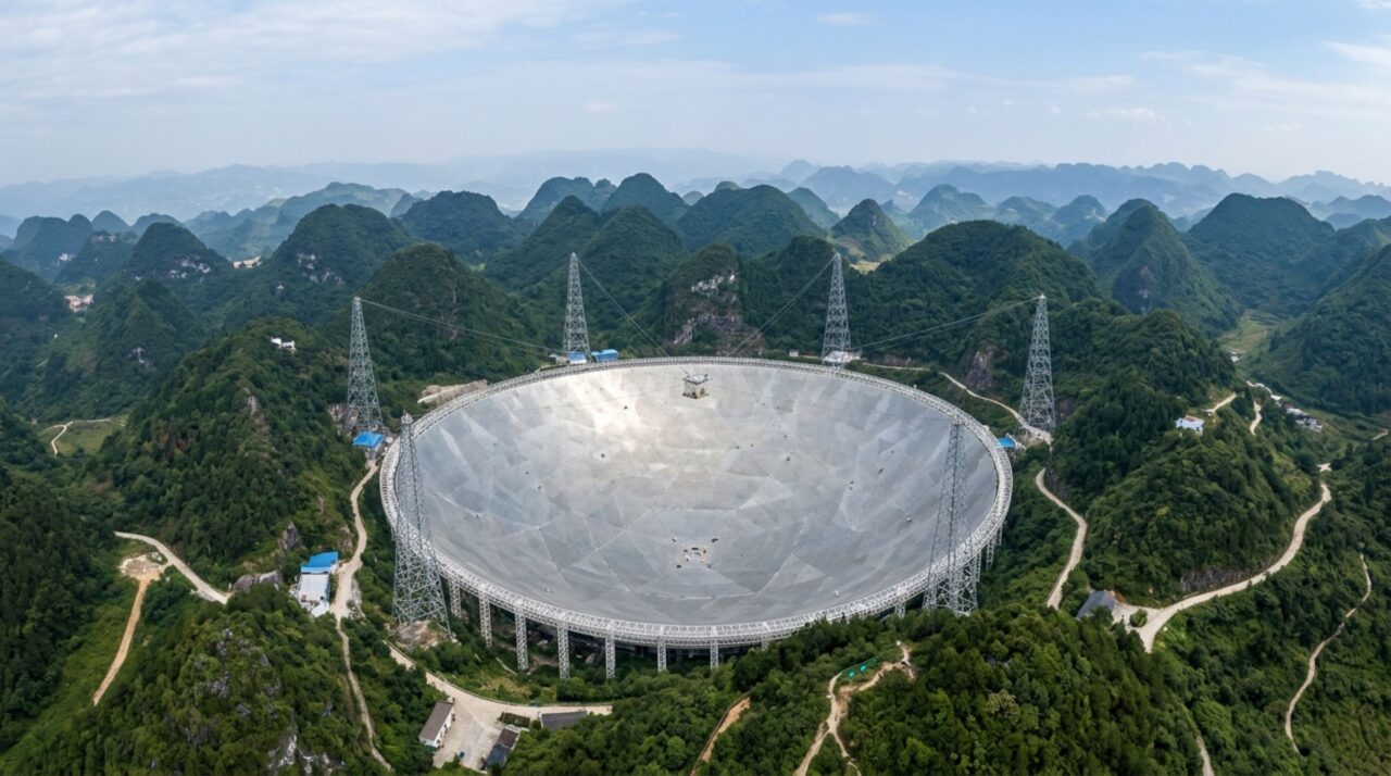 Radiotelescópio FAST detectou sinais de hidrogênio neutro de uma nuvem isolada que pode estar associada a um halo de matéria escura