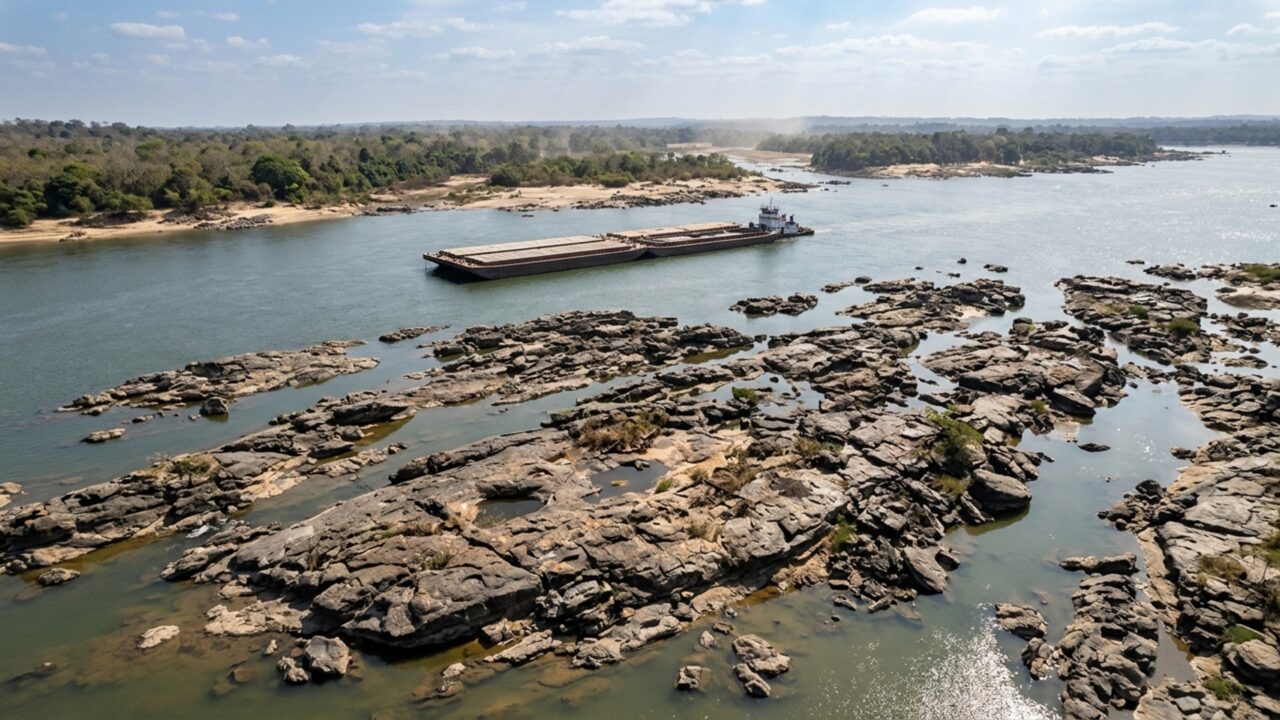 Megaobra de R$ 1 bilhão vai retirar rochas de um trecho de 35 km no fundo do rio Tocantins para abrir caminho a navios carregados com milhões de toneladas // IMAGEM ILUSTRATIVA