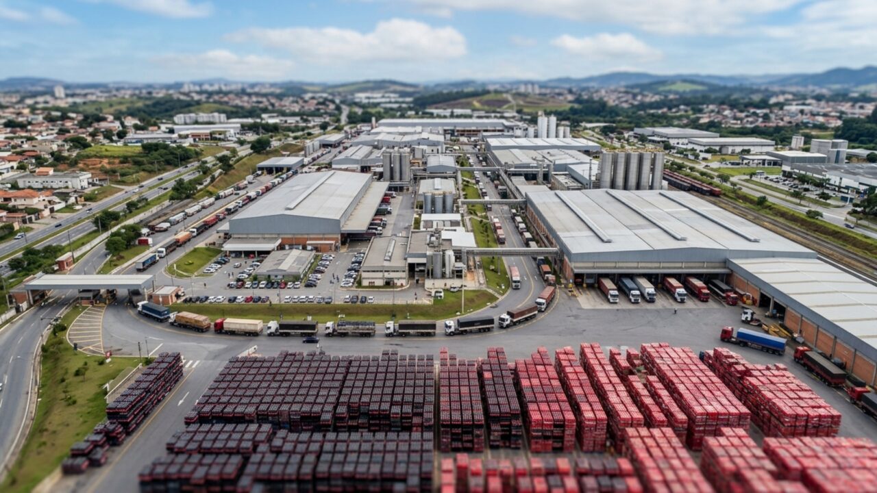 A maior fábrica da Coca-Cola, uma das bebidas mais consumidas do planeta, fica no interior do Brasil, ocupa 190 mil m² e produz cerca de 2 bilhões de litros por ano