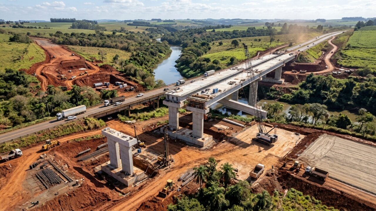 Com 19 viadutos, 5 pontes e 11 retornos em desnível, uma rodovia de 50 km está sendo duplicada em uma obra de quase R$ 600 milhões no interior do Sul // IMAGEM ILUSTRATIVA
