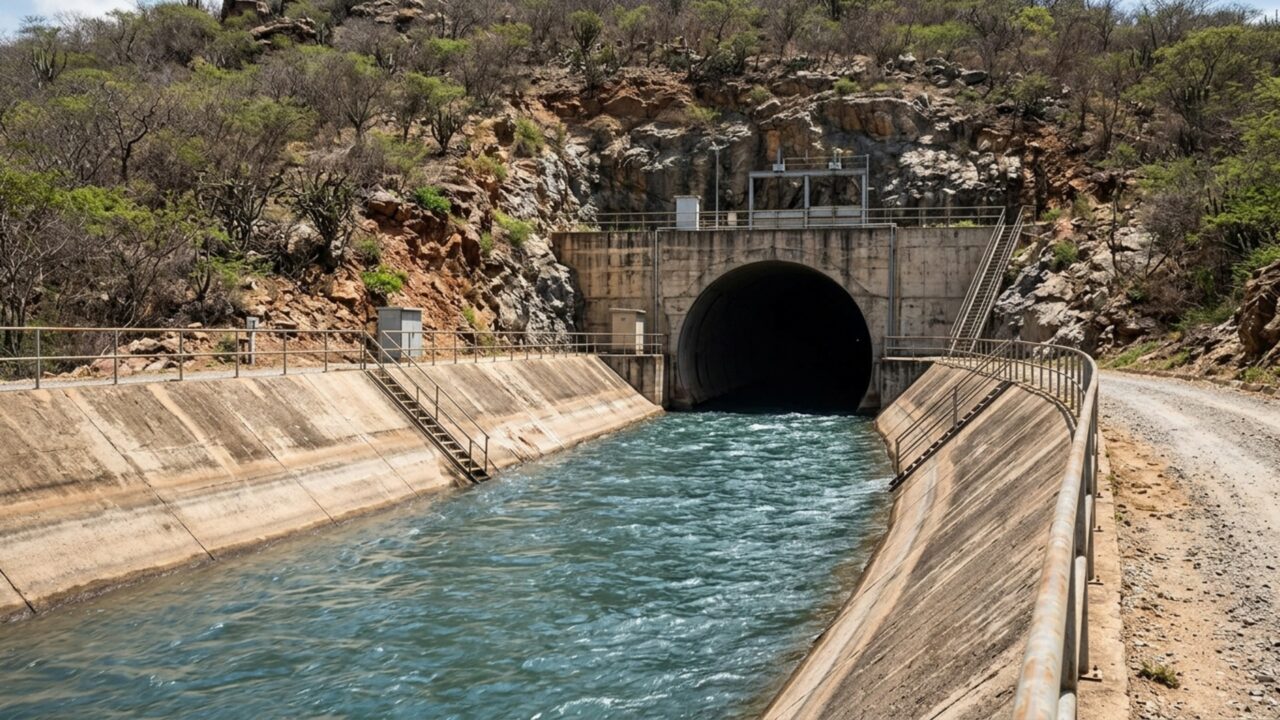 Rio artificial de 145,3 km em construção para levar água a uma das áreas mais secas do Ceará impressiona pela engenharia