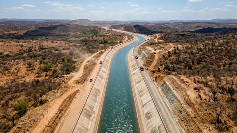 Rio artificial de 145,3 km em construção para levar água a uma das áreas mais secas do Ceará impressiona pela engenharia
