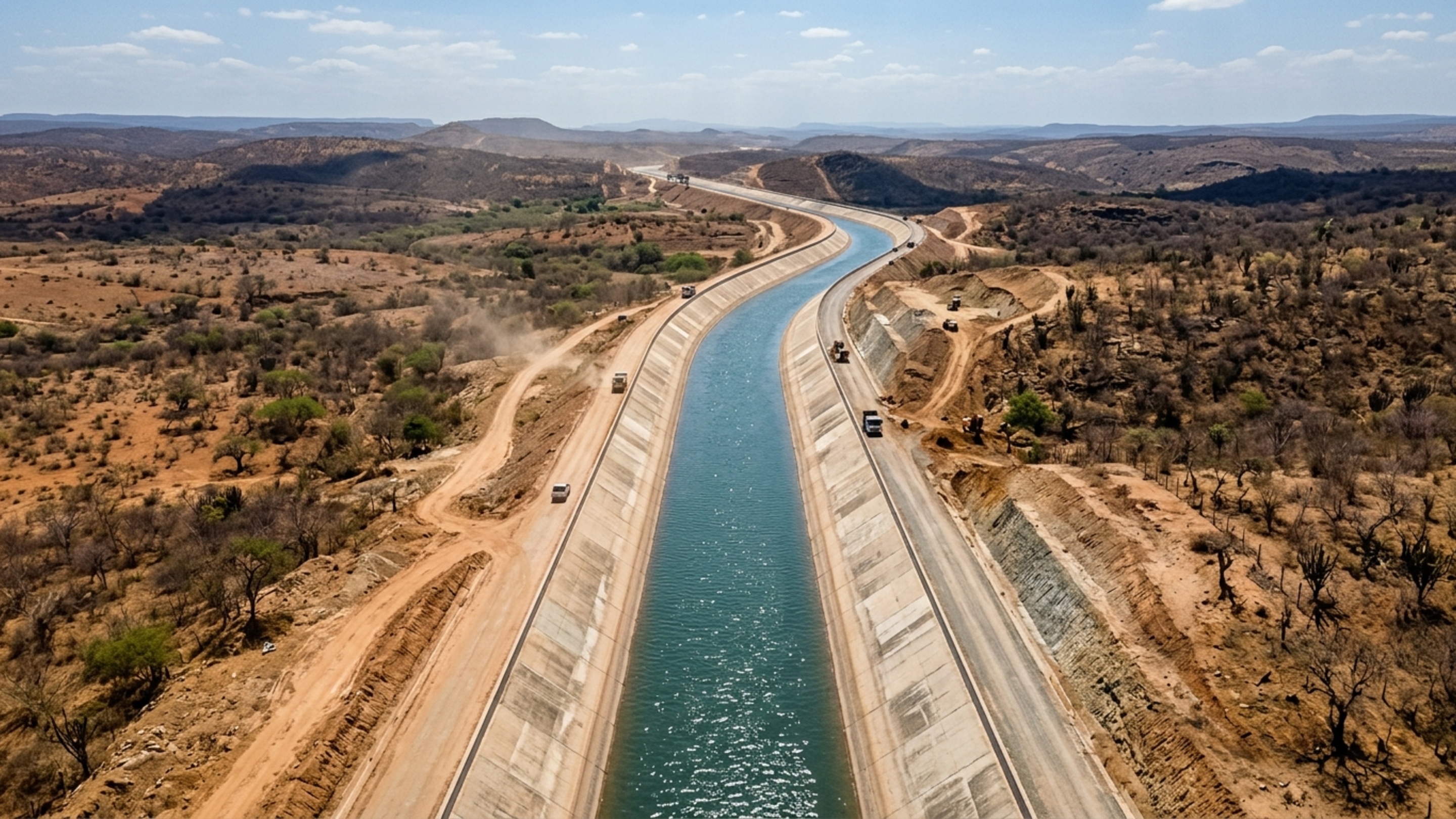 Rio artificial de 145 km leva água a uma das regiões mais secas e chama atenção pela engenharia
