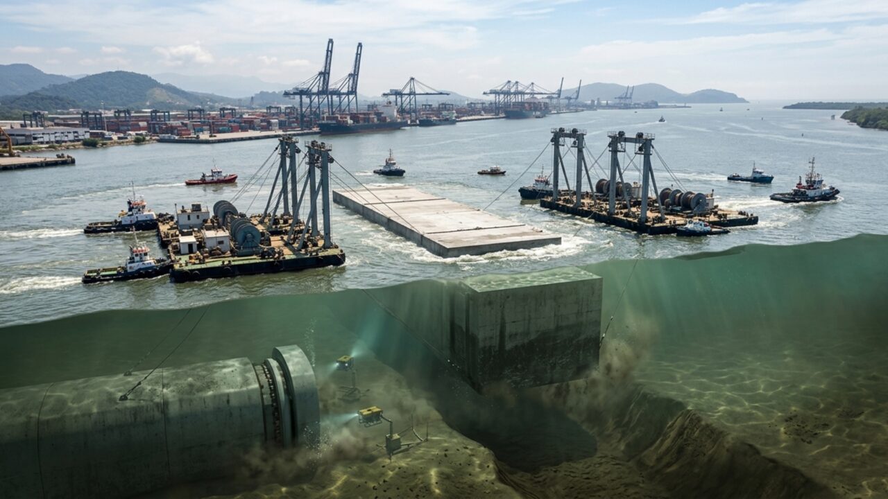 Megaobra de R$ 6,8 bilhões vai colocar 870 metros de túnel no fundo do mar para ligar duas cidades em uma travessia de 5 minutos