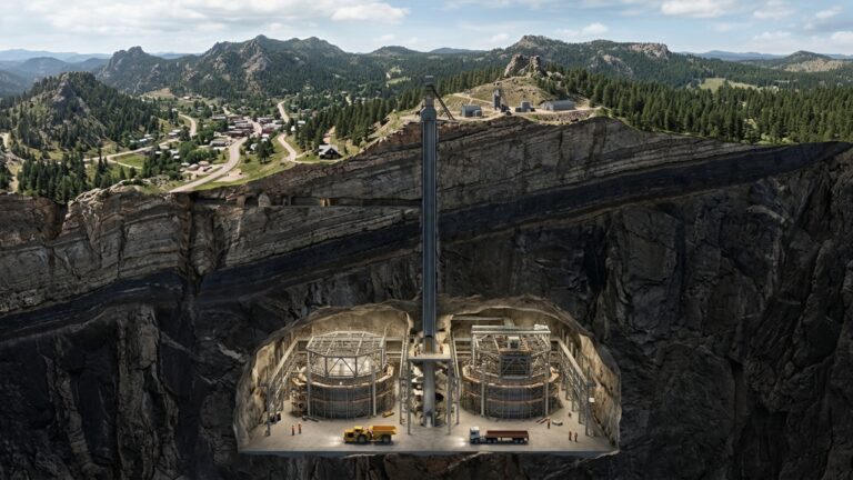 Engenheiros retiraram quase 800 mil toneladas de rocha a 1,5 km de profundidade para abrir cavernas que vão abrigar um gigantesco experimento científico
