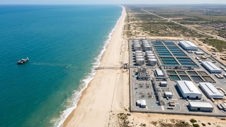 Megaobra de R$ 3 bilhões vai puxar a água do mar por um tubo de 2,61 km para produzir 1.000 litros de água potável por segundo