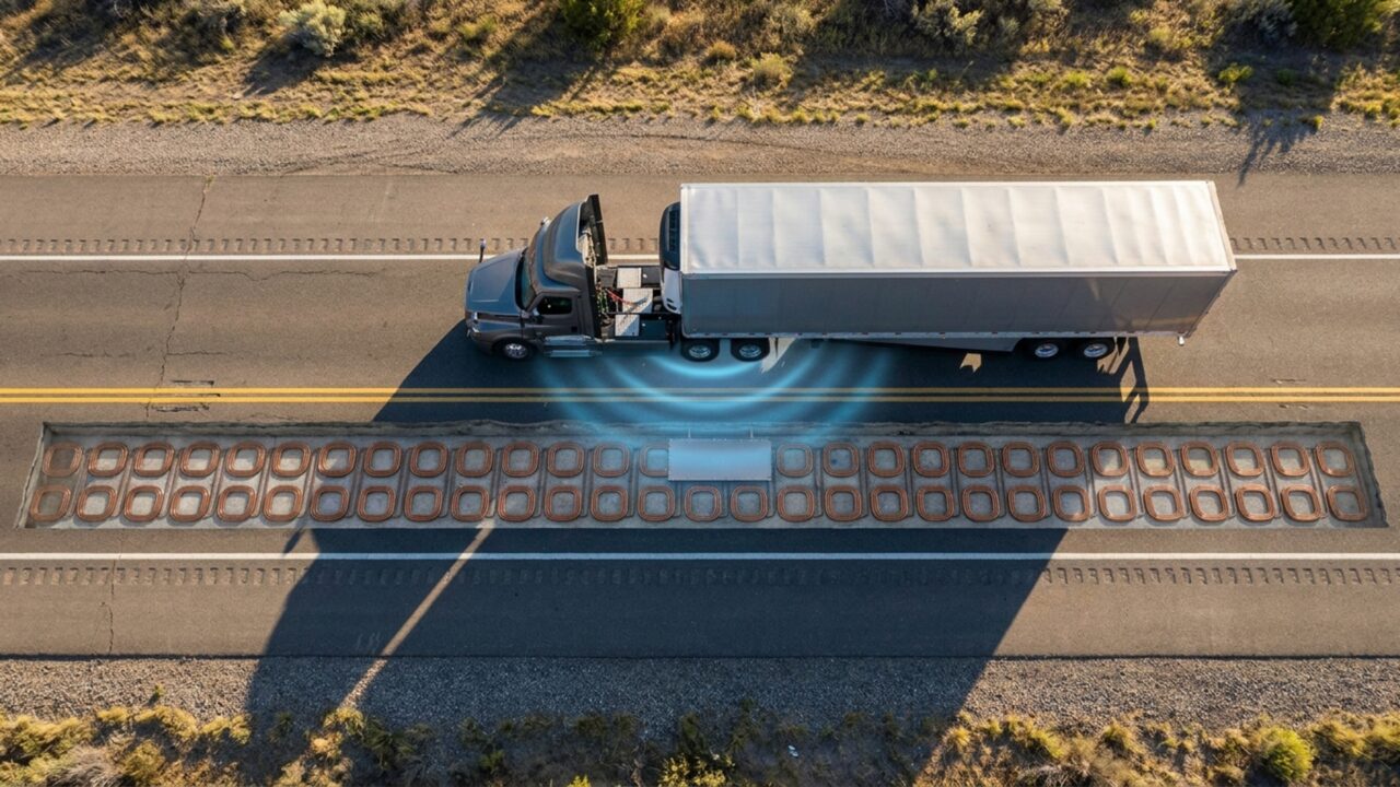 Uma estrada conseguiu transferir energia para um caminhão elétrico a cerca de 105 km/h sem que ele precisasse parar ou se conectar a um cabo