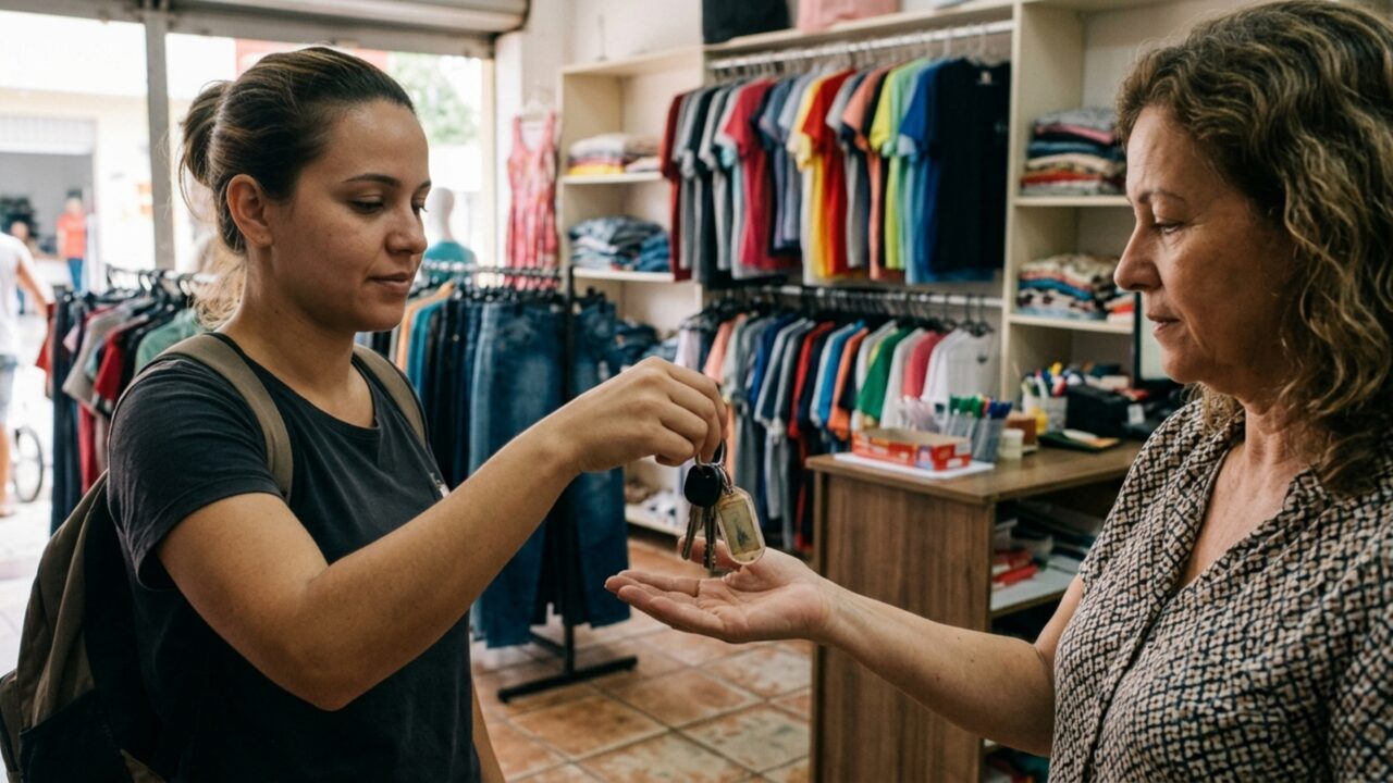 Funcionária pede demissão depois de seis anos, devolve todas as chaves da loja e encontra desconto na rescisão porque a empresa afirma que uma cópia desapareceu e precisou trocar as fechaduras