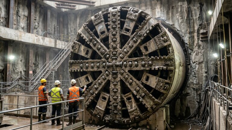 Máquina de 2.100 toneladas e 100 metros de comprimento escava um túnel sob São Paulo e instala o concreto enquanto avança até 15 metros por dia // IMAGEM ILUSTRATIVA