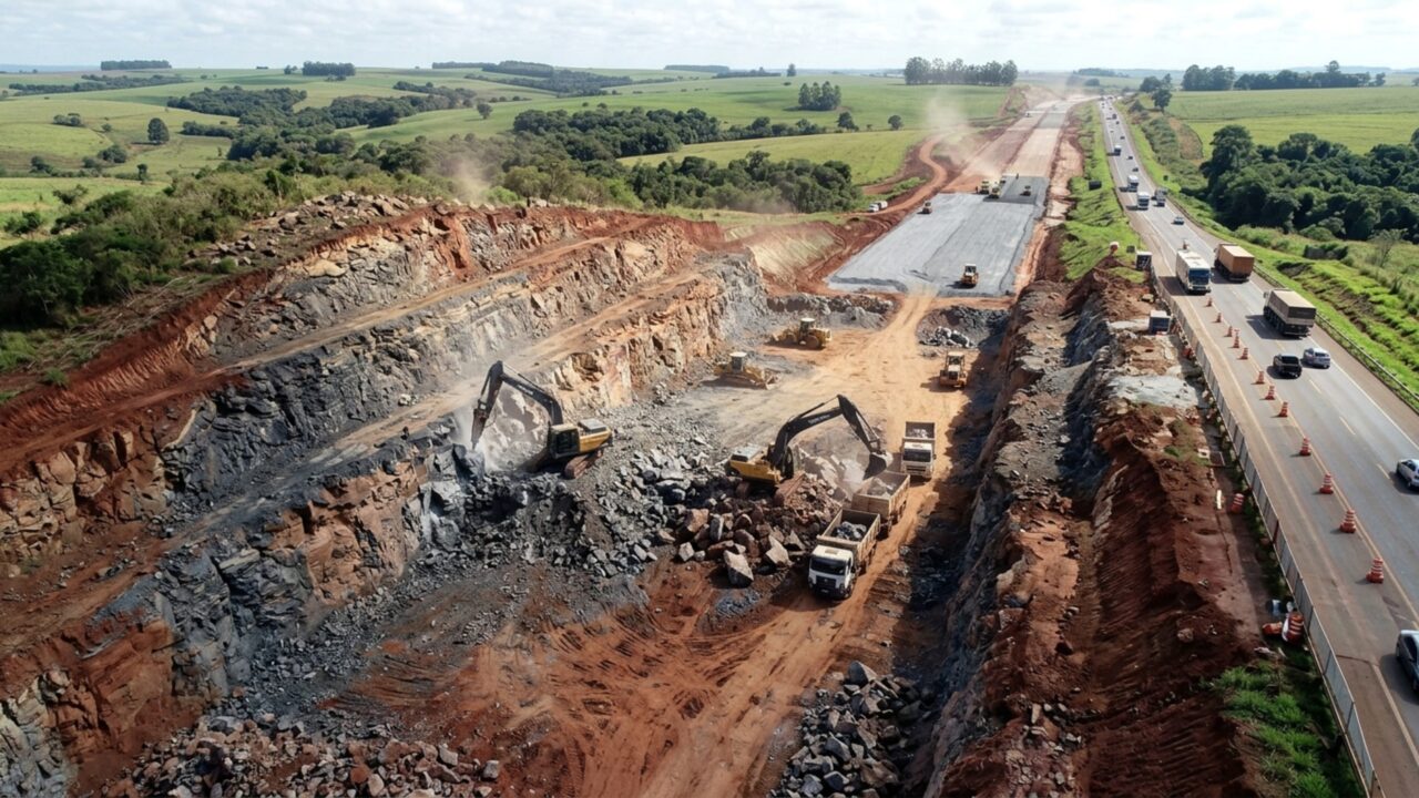 Com 19 viadutos, 5 pontes e 11 retornos em desnível, uma rodovia de 50 km está sendo duplicada em uma obra de quase R$ 600 milhões no interior do Sul