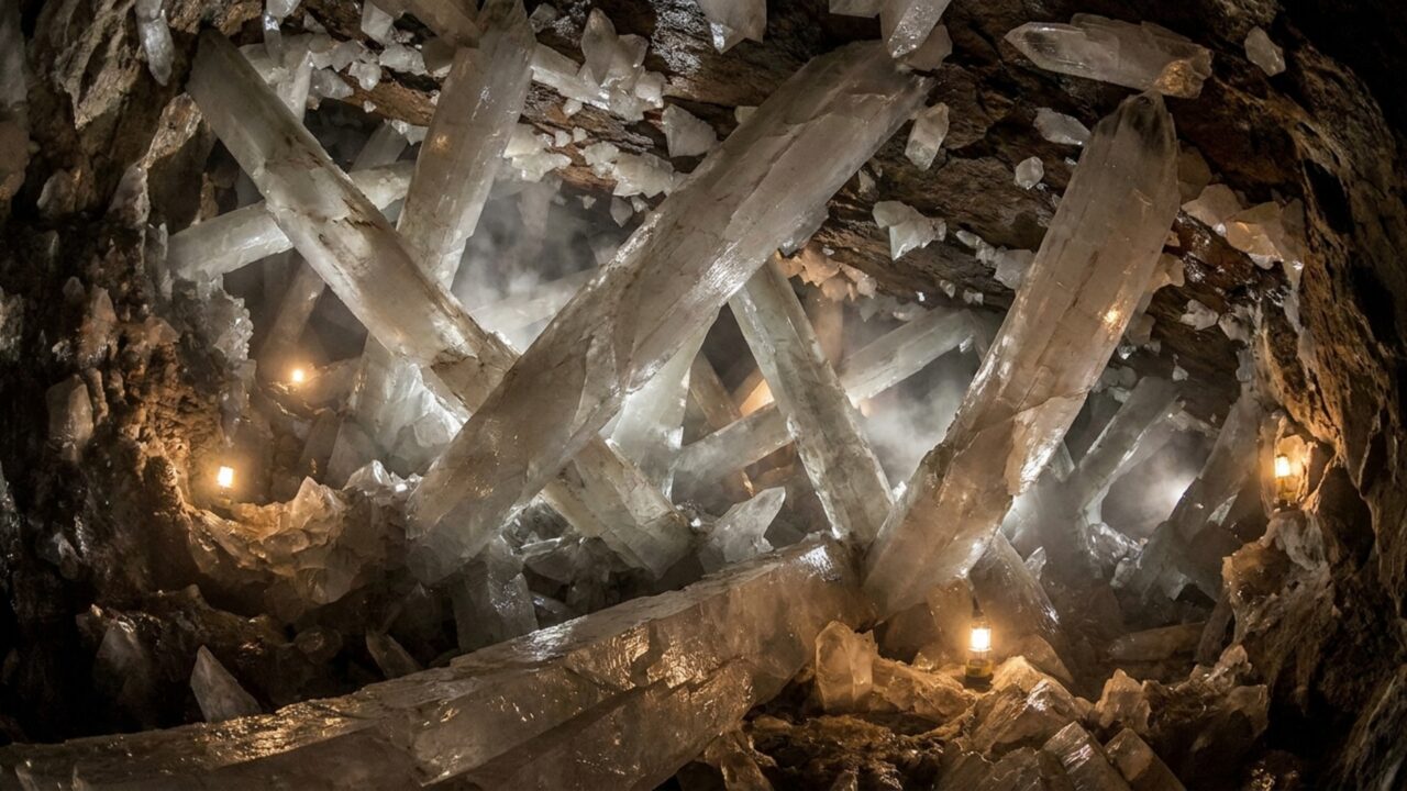 Cristais de até 12 metros cresceram dentro de uma caverna a quase 60 °C e transformaram o subsolo em uma floresta de gigantes transparentes