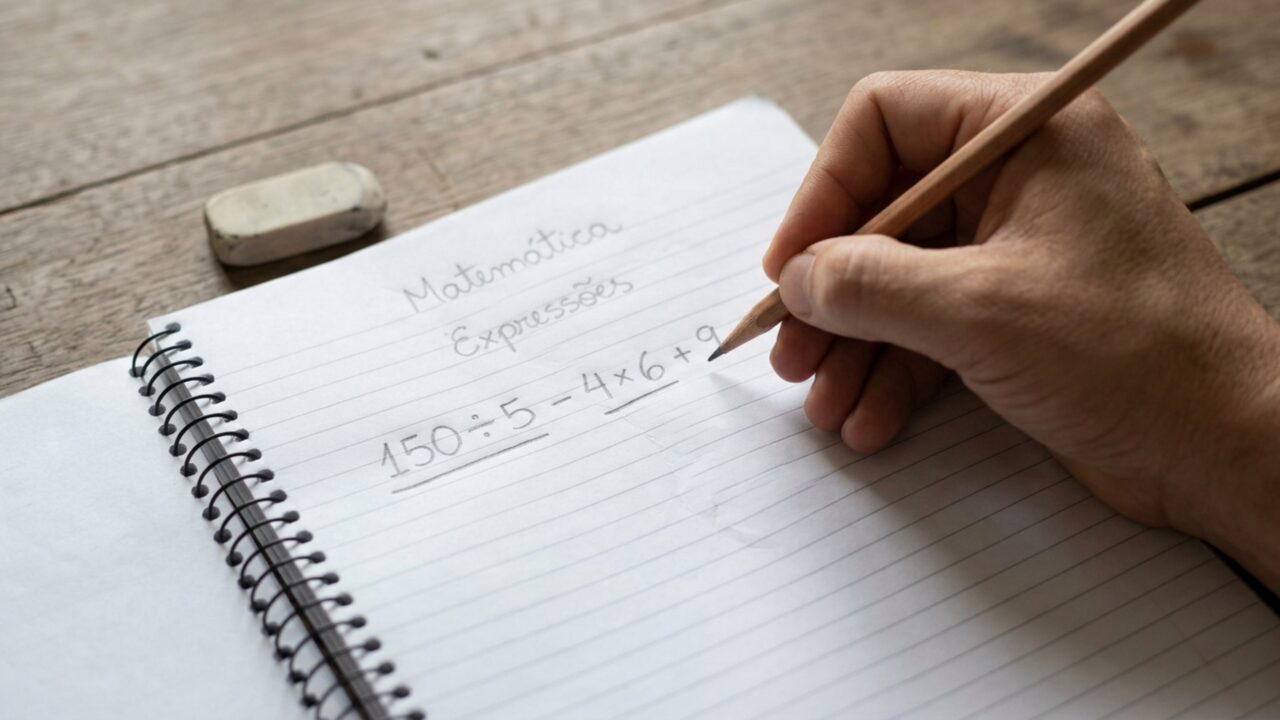 Uma conta de quatro operações separa quem lembra da regra básica do ensino fundamental: 150 ÷ 5 - 4 × 6 + 9