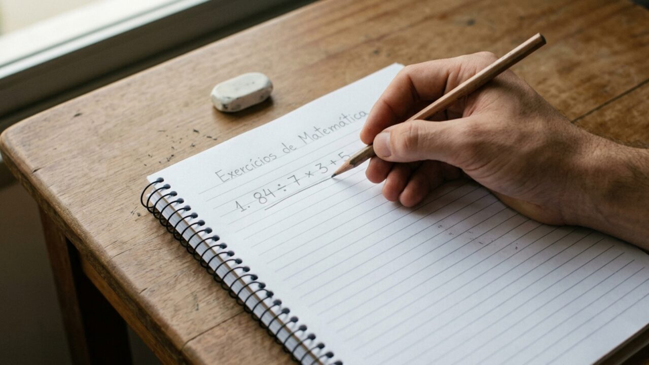 Você consegue resolver 84 ÷ 7 × 3 + 5 sem cair na armadilha mais comum da matemática?