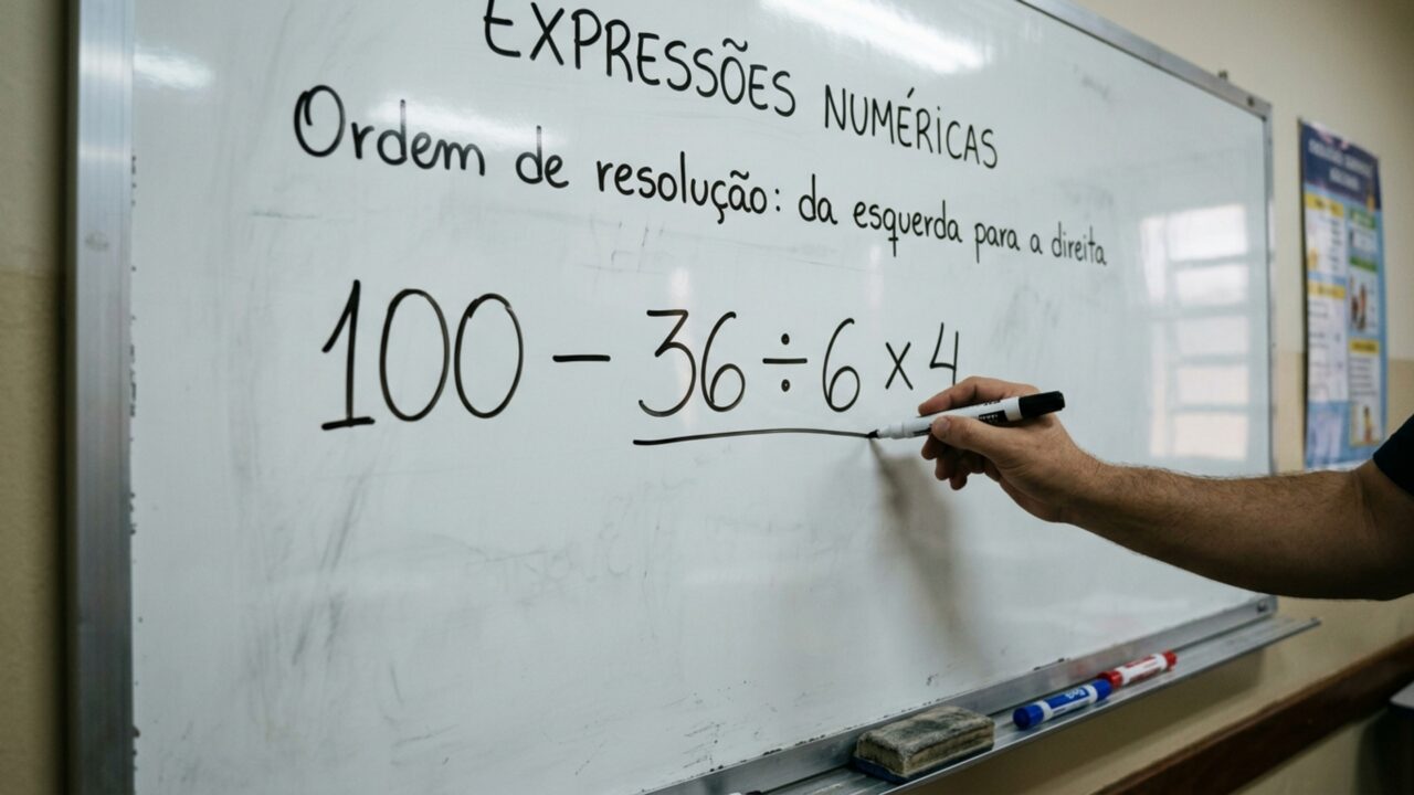 Só 1 em cada 10 resolve 100 - 36 ÷ 6 × 4 sem errar a ordem das operações