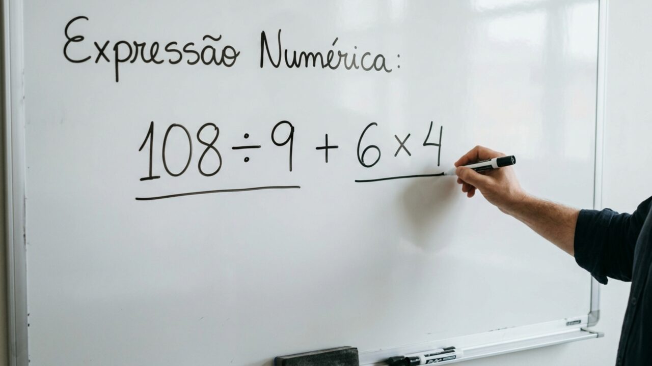 Só quem lembra da prioridade dos sinais chega ao resultado correto de 108 ÷ 9 + 6 × 4