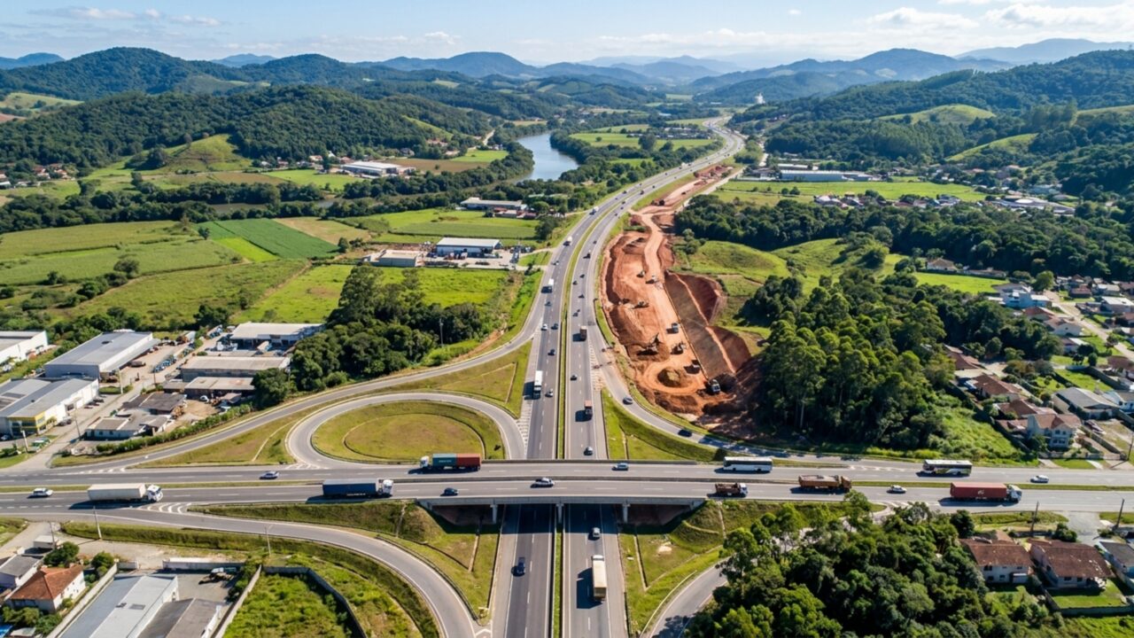Com 27 viadutos e 73 km de duplicação, obra de R$ 1,7 bilhão está transformando uma das principais rotas de caminhões do Sul // IMAGEM ILUSTRATIVA