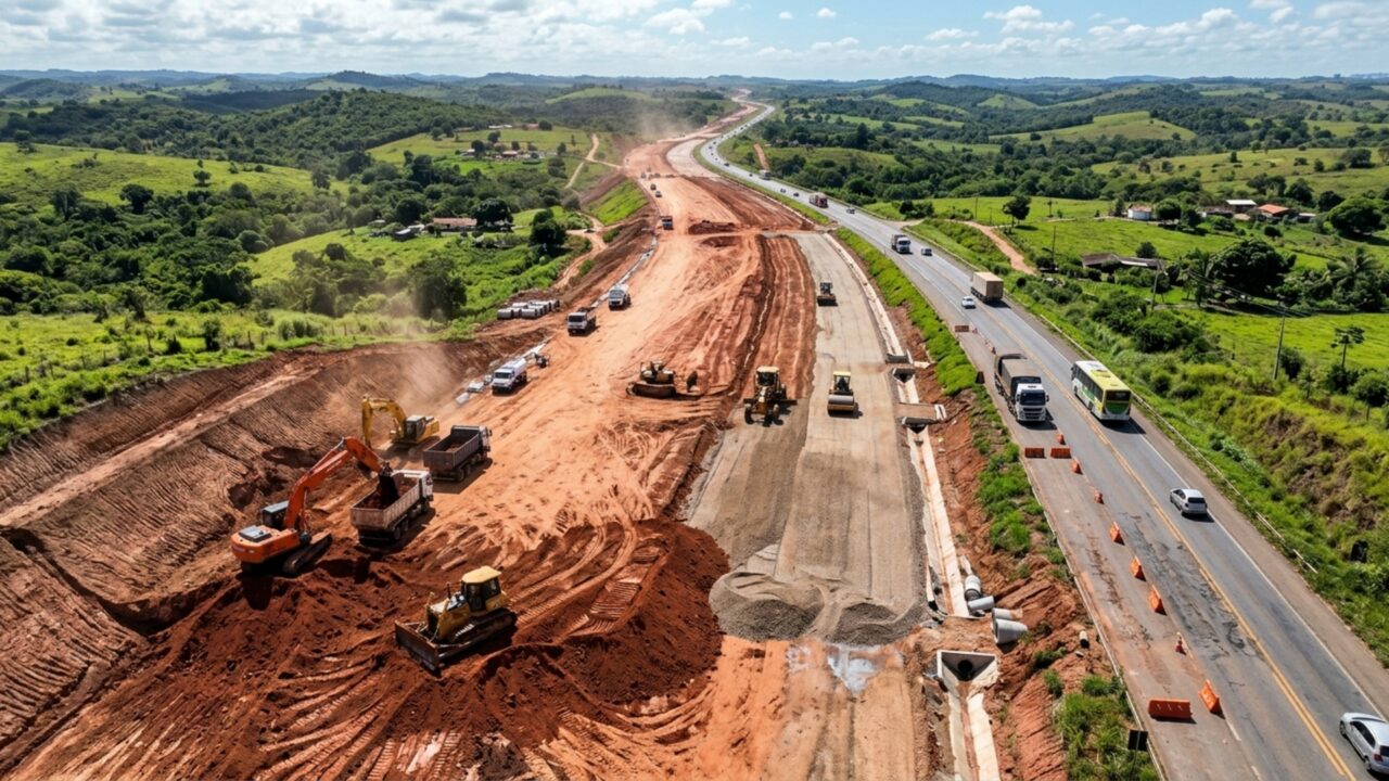 Mais de R$ 756 milhões estão sendo investidos para duplicar 41 km de uma rodovia com pontes, viadutos e novas vias marginais no Nordeste