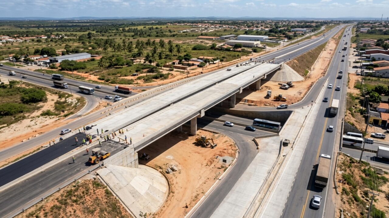 Após receber R$ 348 milhões, uma rodovia de 27 km se aproxima da conclusão de uma duplicação que inclui 5 viadutos na saída de uma capital do Nordeste // IMAGEM ILUSTRATIVA