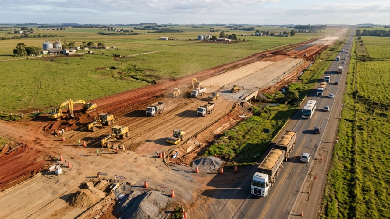 Mais de 83 km de duplicações, 132 acessos e 34 passarelas estão previstos para modernizar a rota que termina em um dos maiores portos do Sul