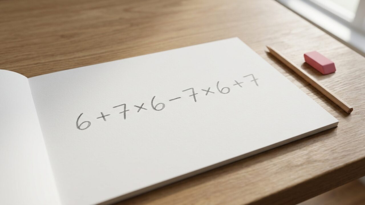 Tente resolver 6 + 7 × 6 − 7 × 6 + 7 sem calculadora e veja se você ainda recorda a ordem correta