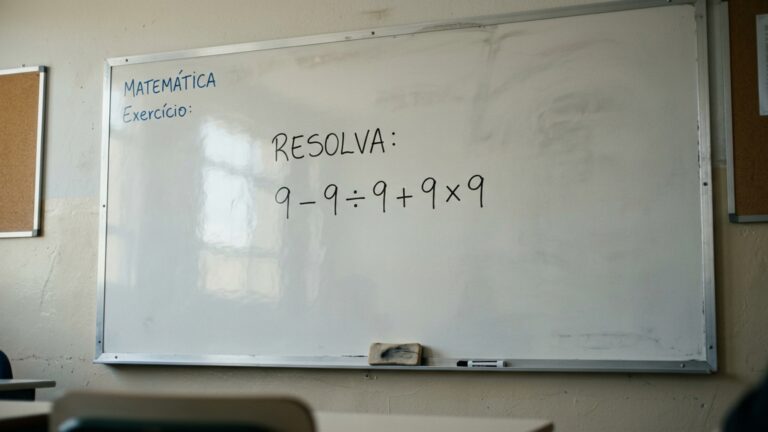 Descubra quanto é 9 − 9 ÷ 9 + 9 × 9 sem olhar a calculadora e teste seu conhecimento