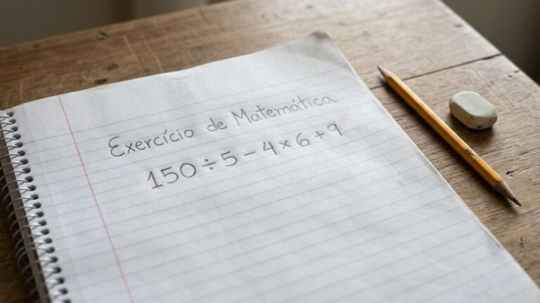 Uma conta de quatro operações separa quem lembra da regra básica do ensino fundamental: 150 ÷ 5 - 4 × 6 + 9