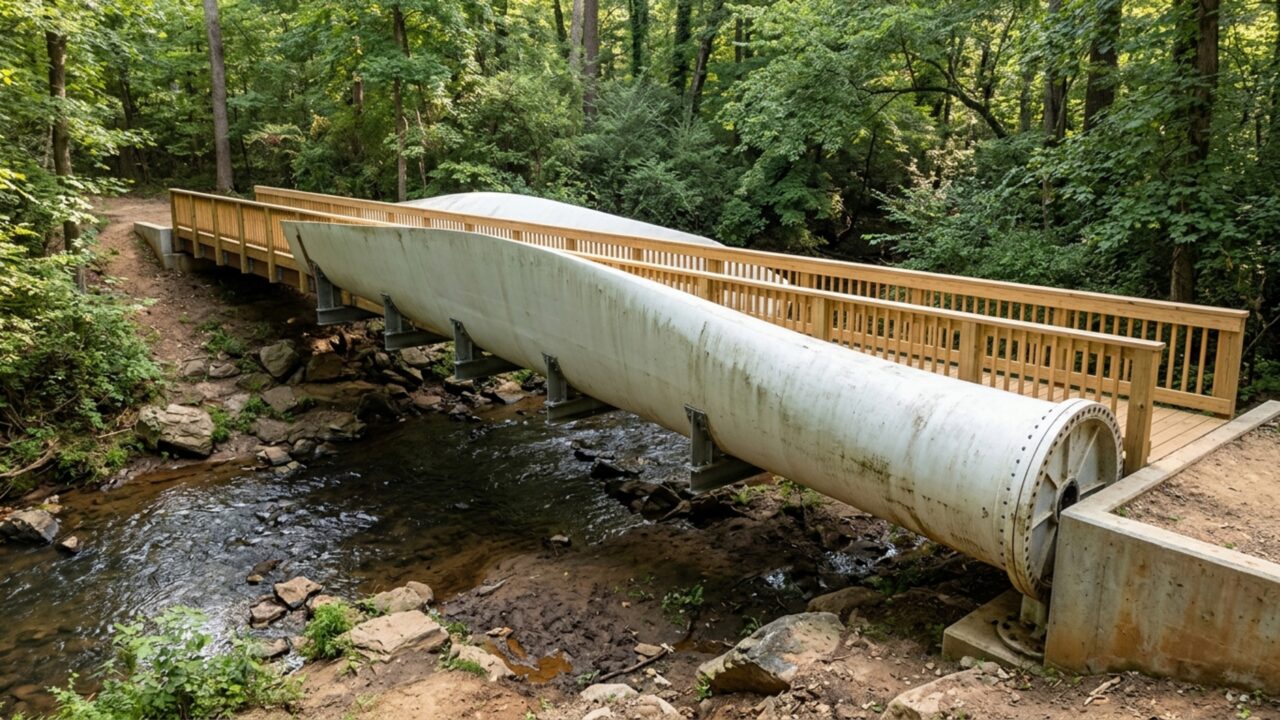 As pás das turbinas eólicas são a parte da máquina que os ferros-velhos recusam: em Atlanta, construíram a primeira ponte dos Estados Unidos que as reaproveita como vigas de carga // IMAGEM ILUSTRATIVA
