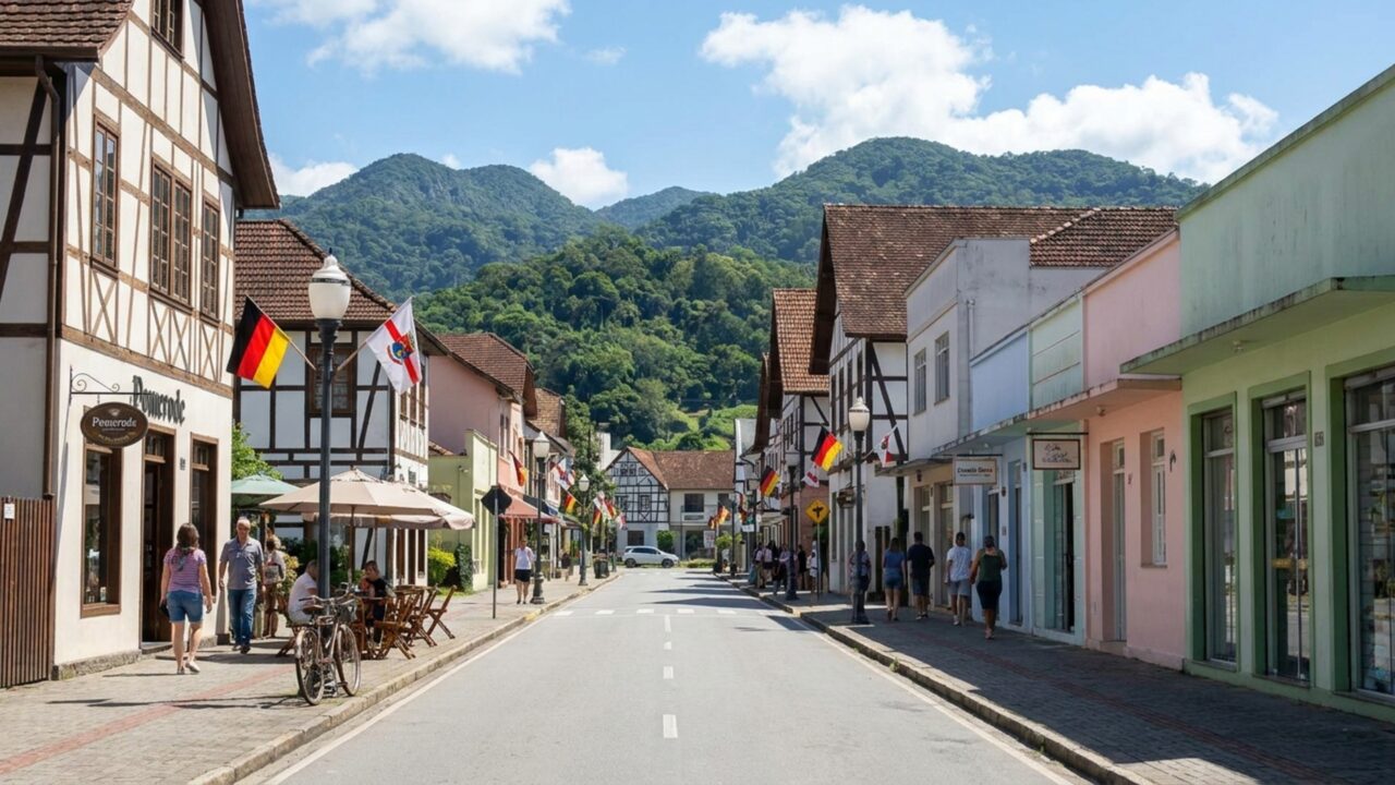 Maior conjunto de casas europeias fora da Europa e rota turística oficial por lei federal: a cidade catarinense onde a Alemanha sobrevive no interior do Brasil