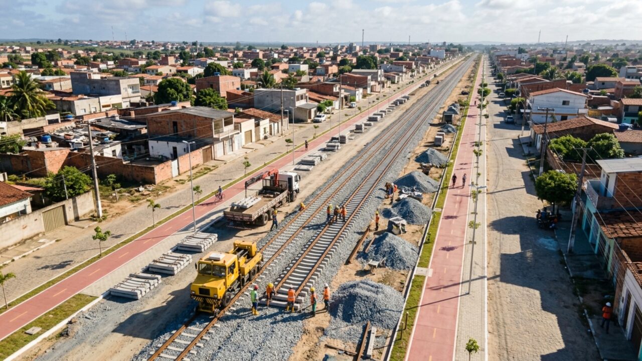 Uma ferrovia de R$ 200 milhões está sendo recuperada para receber um VLT de 13 km e ligar bairros do interior do Nordeste a uma universidade federal // IMAGEM ILUSTRATIVA