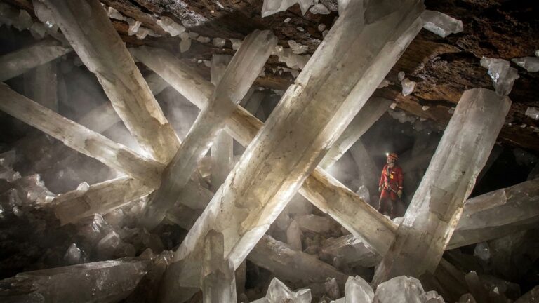 Cristais de até 12 metros cresceram dentro de uma caverna a quase 60 °C e transformaram o subsolo em uma floresta de gigantes transparentes