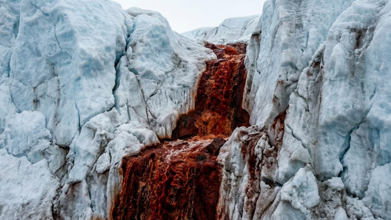 Segundo um novo estudo, as Cataratas de Sangue na Antártida guardam os descendentes de antigas criaturas marinhas