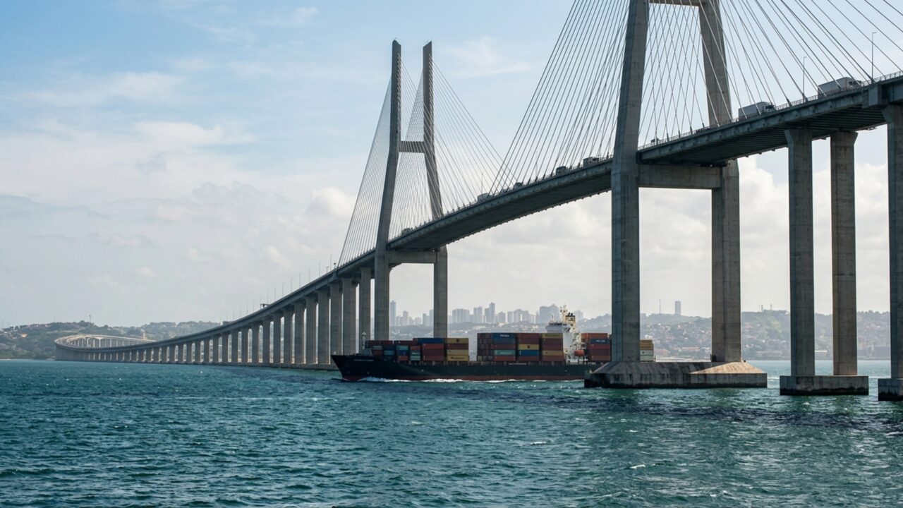 Uma nova ponte de 12,4 km sobre o mar será ligada a dois túneis e 22 km de via expressa para conectar uma capital brasileira a uma ilha