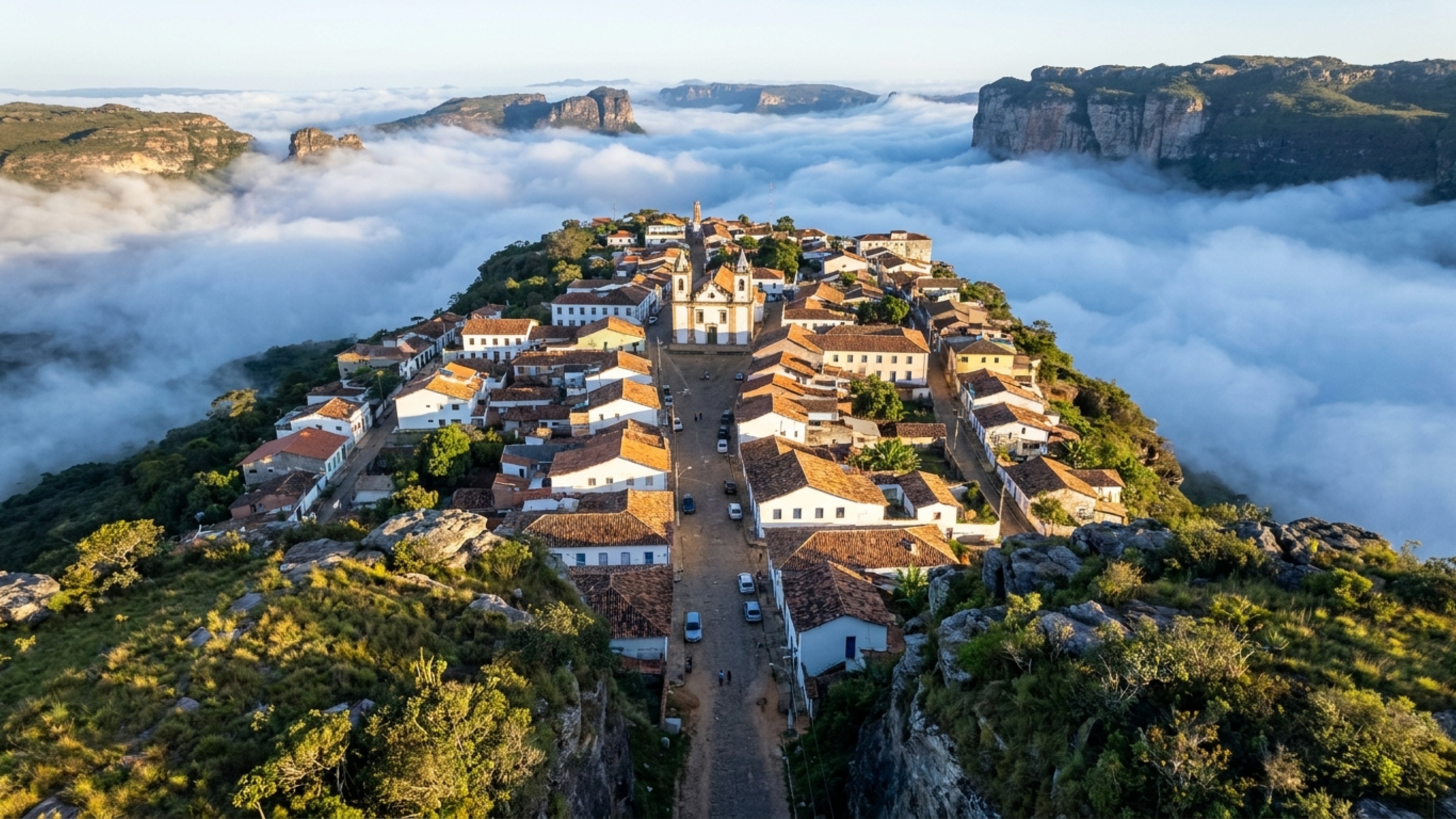 Acima de 1.200 metros, a cidade da serra da Chapada Diamantina onde nasce o rio que atravessa a Bahia até o mar de Itacaré