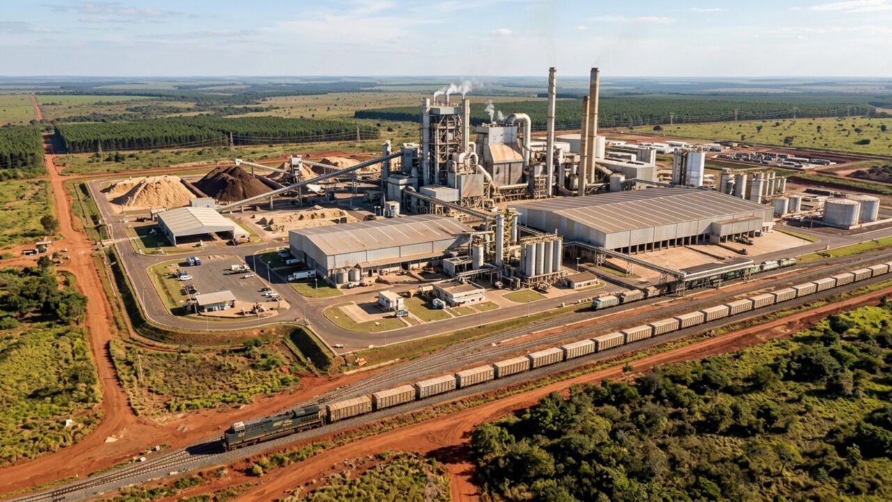 Megaobra de R$ 25 bilhões ocupa área de 3 km por 2 km no interior do Brasil e levanta a maior fábrica de celulose em etapa única do mundo, capaz de produzir 3,5 milhões de toneladas por ano // IMAGEM ILUSTRATIVA