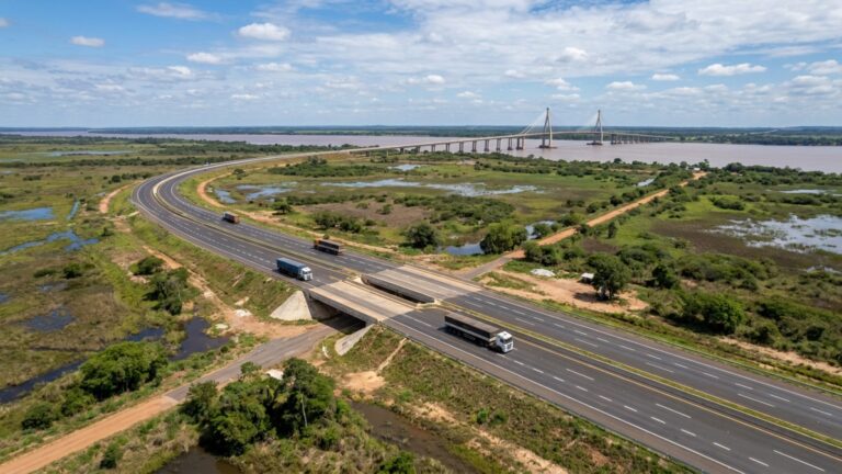 Obra brasileira de 13,1 km reúne seis pontes e um viaduto para integrar o Centro-Oeste a uma rota que segue até os portos do Pacífico