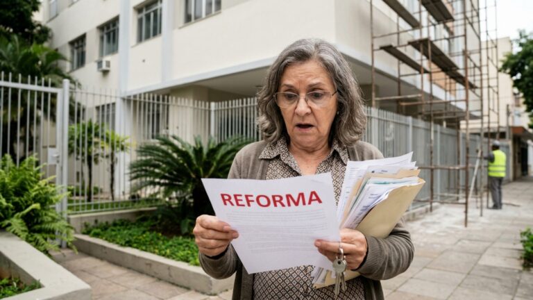 Aposentada paga o condomínio com o aluguel durante anos e só quando deixa o apartamento percebe que ajudou a bancar reforma da fachada, que não era obrigação dela